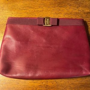 Red Ferragamo Clutch